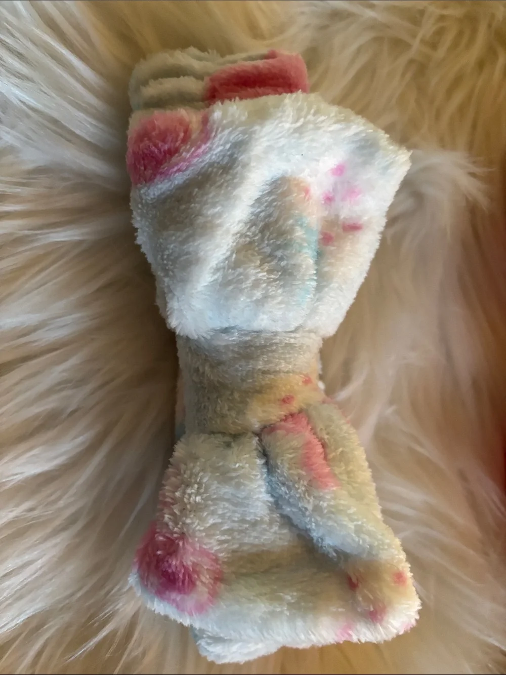 New set of 8 Multi-Colored Plush Bow Headbands.